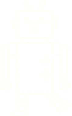 Bir insan tarafından çizilen robot tebeşiri.