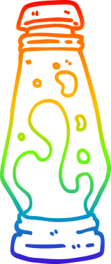 gökkuşağı gradyan çizgi çizimi bir insan tarafından çizilmiş lav lambası