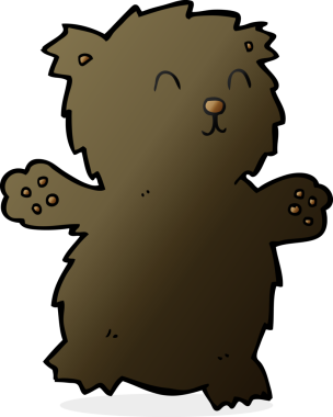 Bir insan tarafından çizilmiş oyuncak ayı.