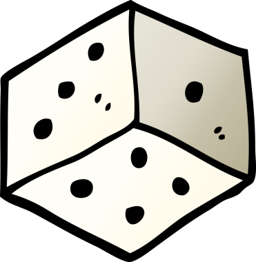 Bir insan tarafından çizilmiş karalama dövme zar sembolü