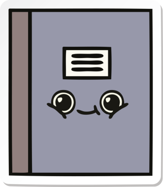 Bir insan tarafından çizilmiş şirin bir çizgi roman çıkartması.