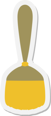 Bir insan tarafından çizilmiş geleneksel süpürge sopası çıkartması