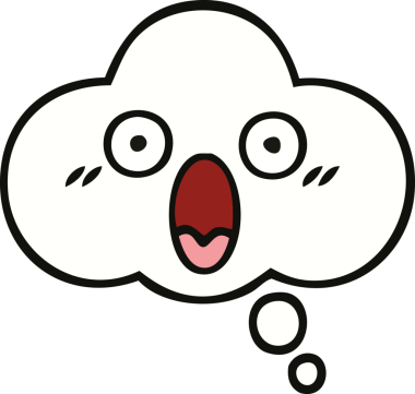 Bir insan tarafından çizilmiş güzel bir düşünce balonu karikatürü.