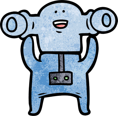 Bir insan tarafından çizilmiş dost canlısı uzaylı çizgi filmi.