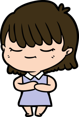 Bir insan tarafından çizilmiş karikatür kadın.