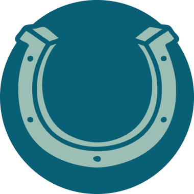 Bir insan tarafından çizilmiş at nalı ikonik dövme şekli