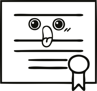 Mezuniyet diplomasını çizen çizgi bir insan tarafından çizilmiş.