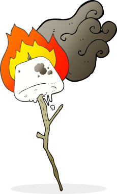 Bir insan tarafından çizilmiş serbest çizilmiş marşmelov.