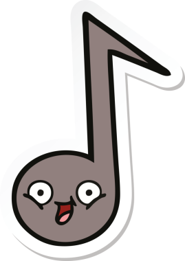 Bir insan tarafından çizilmiş şirin bir karikatür notasının çıkartması.