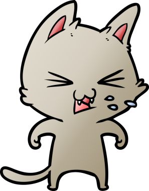 Bir insan tarafından çizilmiş kedi tıslaması.