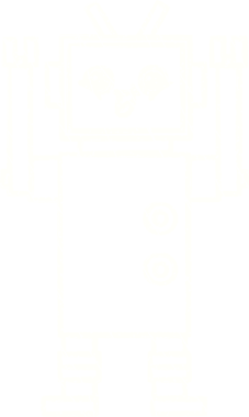 Bir insan tarafından çizilen robot tebeşiri.