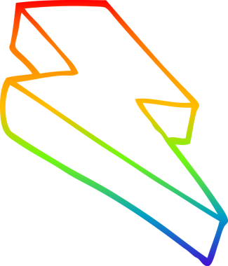 Bir insan tarafından çizilmiş gökkuşağı gradyanı çizimi