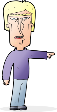 Bir insan tarafından çizilmiş çizgi filmdeki adam.