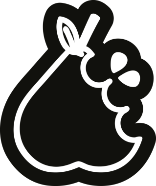 Bir insan tarafından çizilmiş sulu armut simgesi