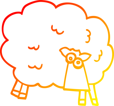 Bir insan tarafından çizilmiş bir kara koyun çizimi.