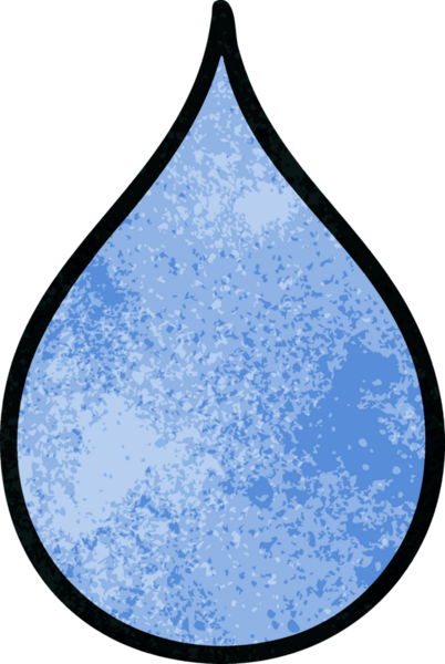 Bir insan tarafından çizilmiş garip bir çizgi film yağmur damlası.