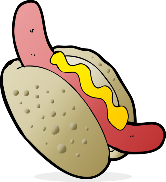 Bir insan tarafından çizilmiş sosisli sandviç.