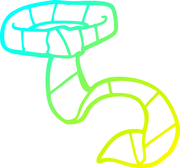 Bir insan tarafından çizilmiş çizgili çizgi çizginin soğuk gradyan çizgisi.