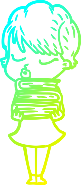 Bir insan tarafından çizilmiş gözleri olan bir karikatür kadın çizimi