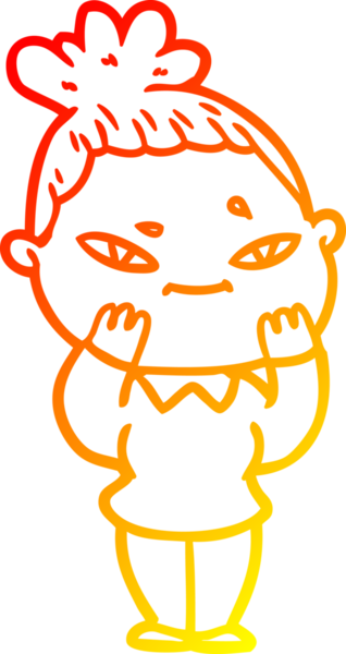 Bir insan tarafından çizilmiş bir karikatür kadın çizimi