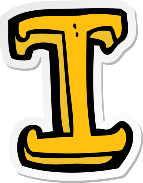 Bir insan tarafından çizilmiş bir karikatür çıkartması.