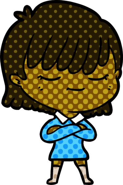 Bir insan tarafından çizilmiş karikatür kadın.