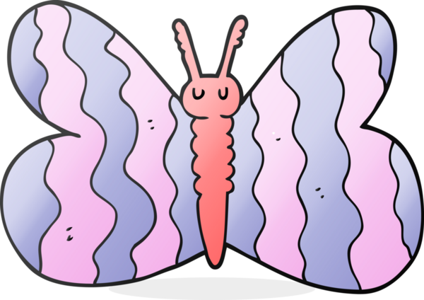 Bir insan tarafından çizilmiş serbest çizim kelebek.