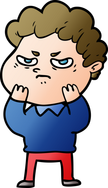 Bir insan tarafından çizilmiş kızgın bir adam.