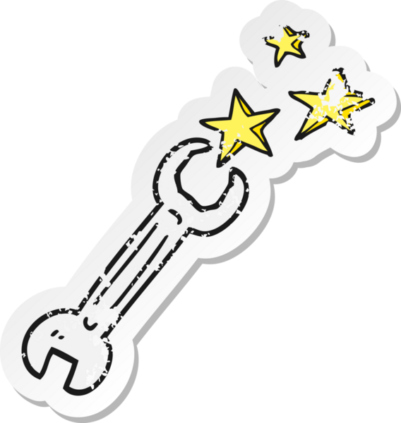 Bir insan tarafından çizilmiş çizgi film anahtarının gerilimli yapıştırması.