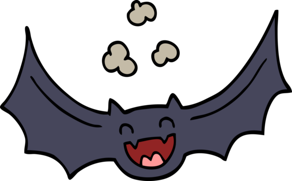 Bir insan tarafından çizilmiş karikatür yarasa