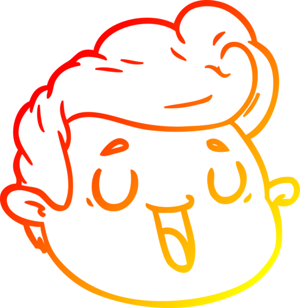 Bir insan tarafından çizilen çizgi film karakterinin sıcak çizgi çizimi