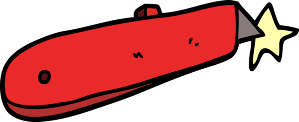 Bir insan tarafından çizilmiş karalama bıçağı.