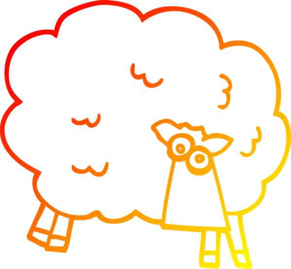 Bir insan tarafından çizilmiş bir kara koyun çizimi.