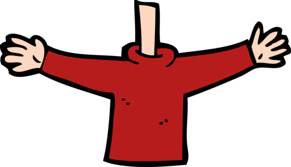 bir insan tarafından çizilmiş, kolları sallayan karikatür gövdesi (karikatürleri karıştır ve eşleştir veya kendi fotoğraflarını ekle)