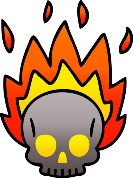 bir insan tarafından çizilmiş gölgelenmiş garip bir kafatası.