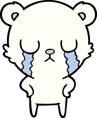 Bir insan tarafından çizilmiş kutup ayısı karikatürü