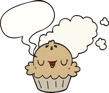 Bir insan tarafından çizilmiş tatlı çizgi film pastası.