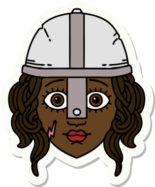 Bir insan tarafından çizilmiş insan dövüşçüsünün çıkartması.