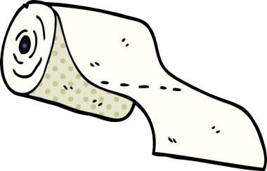 Bir insan tarafından çizilmiş tuvalet kağıdı karalaması.