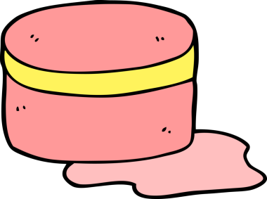 Bir insan tarafından çizilmiş bir güzellik losyonu küveti.