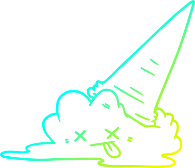 Bir insan tarafından çizilmiş soğuk gradyan bir dondurma çizgi filmi.