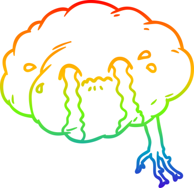 Bir insan tarafından çizilmiş baş ağrısı olan bir çizgi beyin çizimi.