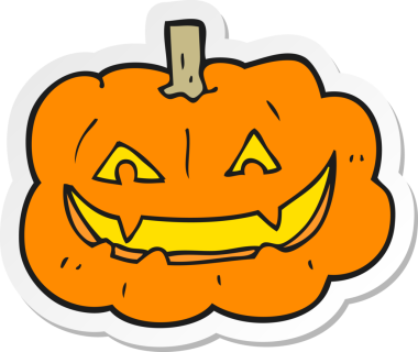 Bir insan tarafından çizilmiş ürkütücü bir balkabağının çıkartması.