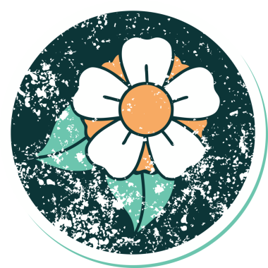 Bir insan tarafından çizilmiş bir çiçeğin sembolik dövmesi.