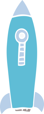 bir insan tarafından çizilmiş karalama uzay roketi