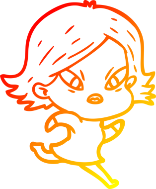 Bir çizgi film karakteri, bir insan tarafından çizilmiş...