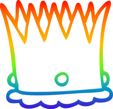 Bir insan tarafından çizilmiş kraliyet tacının çizimi.