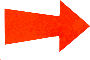 Bir insan tarafından çizilmiş retro illüstrasyon tarzı tuhaf çizgi film oku