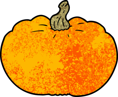 Bir insan tarafından çizilmiş bir balkabağı.