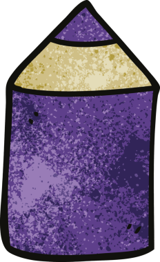 Bir insan tarafından çizilmiş karalama renkli kalem.